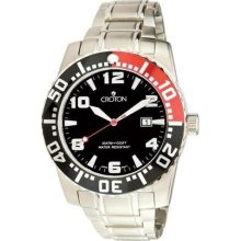 Croton Divers Mens 30ATM Aquamatic Steel Date 30ATM Large Date Watch C