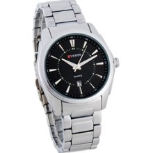 CURREN High Quality Stainless Steel Men's Analog Watch (Black)