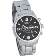 curren watches 8056 Round Dial Steel Band Mens Wrist Analog Watch