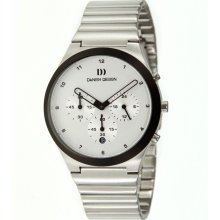 Danish Design Mens Anna Gotha Stainless Watch - Silver Bracelet - Silver Dial - DDSIQ62Q885