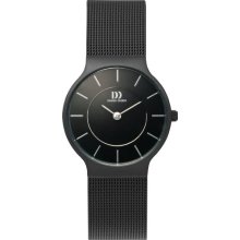 Danish Design Women's Quartz Watch With Black Dial Analogue Display And Black Stainless Steel Strap Dz120039