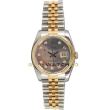 Datejust 116203 Steel & Gold Jubilee Smooth MOP Diamond Dial