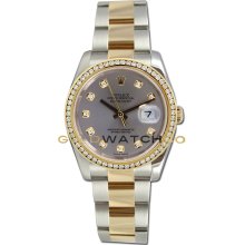 Datejust 116233 Steel Gold Oyster Band MOP Diamond Dial & Bezel