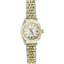 Datejust 69173 Steel Gold Jubilee Band Fluted Bezel White Dial
