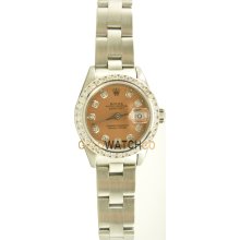 Datejust Steel 69174 Oyster Band Pink Diamond Dial & Bezel