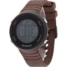 Detomaso Men's Quartz Watch Nico Brown Digital Silikon Dt2002-F Dt2002-F With Rubber Strap