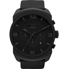 Diesel Blackout Chronograph Leather Mens Watch DZ4257