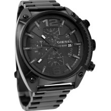 Diesel Men's Chronograph Stainless Steel Case and Bracelet Black Tone Dial Date DZ4223