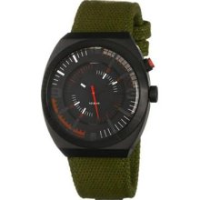 Diesel Men's DZ1412 Green Cloth Analog Quartz Watch with Black Dial