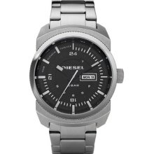 Diesel Men's Stainless Steel Quartz Black Dial Day and Date Display DZ1473