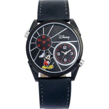 Disney Mickey Black Dual Time Watch