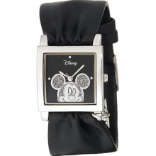 Disney Unisex Mickey Mouse Black Strap Charm Watch Quality Quartz Jewelry