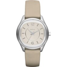 DKNY Ladies' Neutrals, Biege Leather Strap, Stainless Steel NY8809 Watch