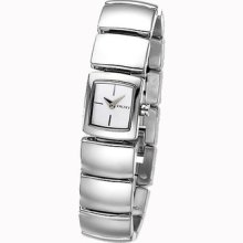 Dkny Ny4485 Dkny Silver Square Links Ladies Cuff Watch Bracelet Authentic