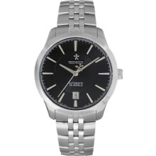 Dreyfuss Gents Automatic Stainless Steel Bracelet with Black Dial Watc