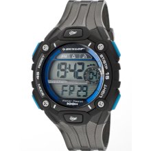 Dunlop Watches Men's Armour Digital Multi-Function Dark Grey Rubber D