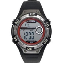 Dunlop Watches Men's Digital with Black Rubber Strap Digital Black Ru