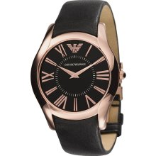 Emporio Armani AR2043 Super Slim Men's Black Leather Watch