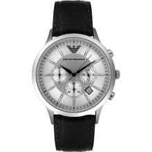 Emporio Armani Chrono Stainless Steel Silver Men's Watch Ar2432