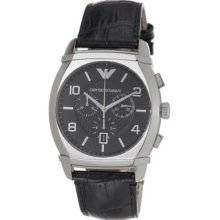 Emporio Armani Men s Classic Quartz Chronograph Leather Strap Watch