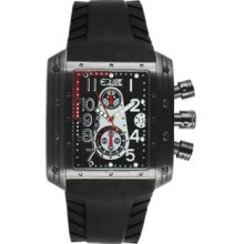 Equipe Big Block Men's Watch with Black Dial and Silver Hand