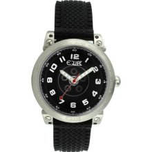 Equipe Hub Men's Watch with Silver Case and Black Dial
