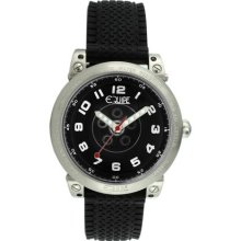 Equipe Hub Men's Watch with Silver Case and Black Dial