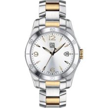 ESQ 07301175 Men's Aston Two Tone Stainless Steel Silver Dial Watch