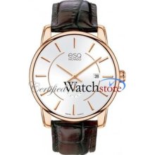 Esq By Movado Men's Watch 07301414 Rose Gold Plated Case 7301414 Quartz 42mm