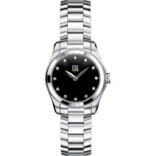 Esq By Movado - Womens Stainless Stell Black Dial Diamond Watch 07101176