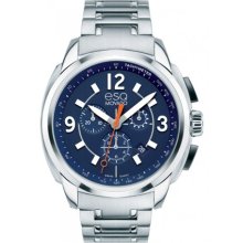 ESQ Excel 07301417 Stainless Steel Chronograph Watch With Blue Dial