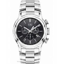 ESQ Mens Quest Chronograph Charcoal Gray Dial Stainless 07301398