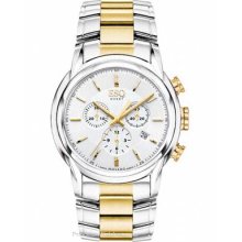 ESQ Mens Two-Tone Quest Chronograph Silver-Tone Dial 07301399