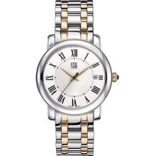 ESQ Men's Two Tone Stainless Steel Filmore Silver Dial 07301022
