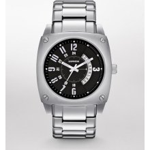 Express Mens Analog Bracelet Watch Silver Silver, No Size