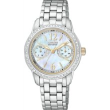 FD1034-55D - Citizen Eco-Drive Ladies Silhouette Crystal Dual Tone 10m Watch