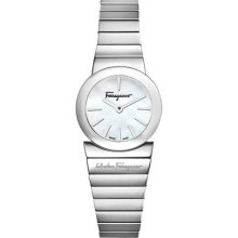 Ferragamo Women's F70SBQ9991 S099 Gancino Soiree White Dial Steel ...