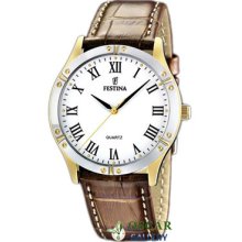 Festina Classic Bicolor F16372/3 -gold Pvd- Men's Watch 2 Years Warranty