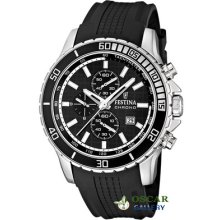 Festina Il Giro F16561/1 Analog Black Dial Men's Watch 2 Years Warranty