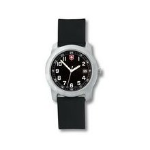 Field Watch With Small Black Dial & Black Synthetic Strap