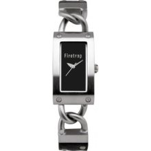 Firetrap Ladies Quartz Watch With Black Dial Analogue Display And Black Leather Strap Ft1078b