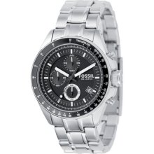 Fossil Decker Chronograph Black Dial Stainless Steel Men's Watch Ch2600