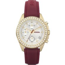 Fossil ES2964 Decker Silicone Berry Women's Watch