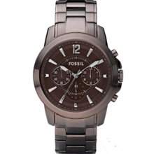 Fossil FS4608 Men's Stainless Steel Analog with Brown Dial Watch
