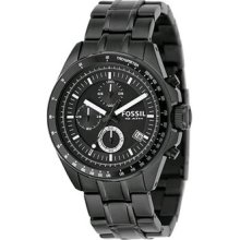 Fossil Gentleman's Decker Black Chronograph Dial Watch