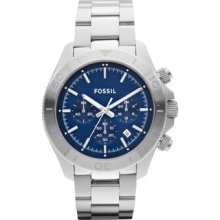 Fossil Retro Traveler Blue Dial Stainless Steel Mens Watch CH2849
