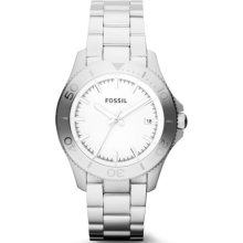 Fossil 'Retro Traveler' Bracelet Watch, 36mm Silver