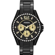 Fossil Riley Black Tone Ladies Watch ES3205