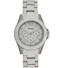 Fossil Riley Stone Grey Polished Ceramic Women's Watch CE1064