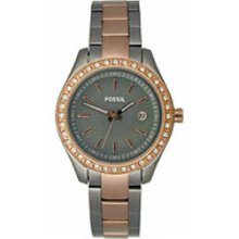 Fossil Stella Mini Stainless Steel - Smoke and Rose Women's watch